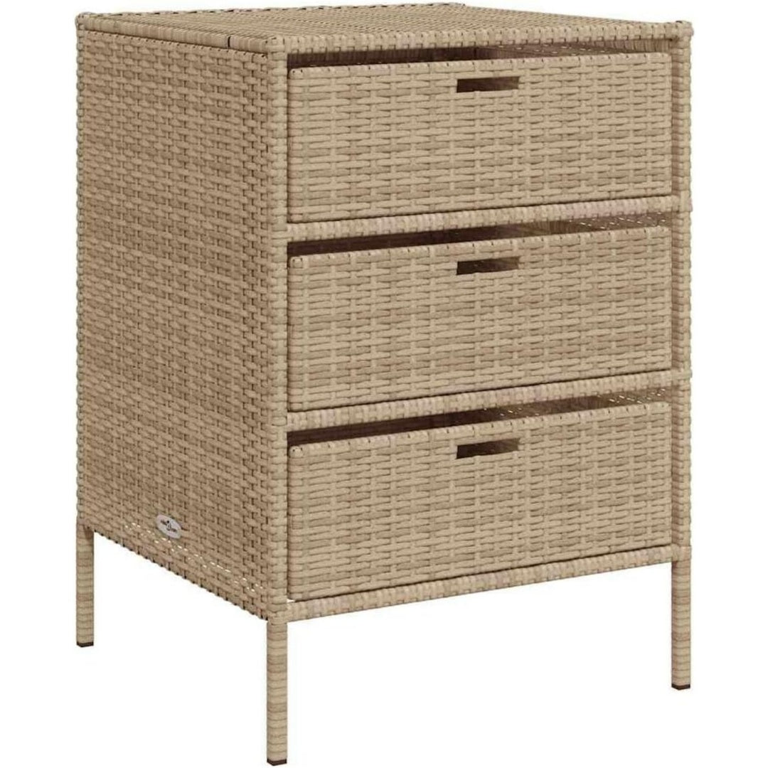 Armadio con cassetti beige