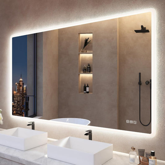specchi da parete blu resistente illuminato a led