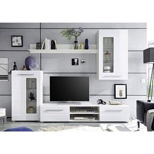 Pareti attrezzate con cassetti bianco 240x190x43 cm