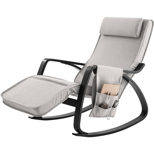 sedie a dondolo grigio relax per letto 1