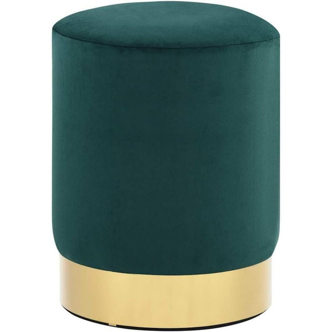 poggiapiedi verde velluto per letto morbido