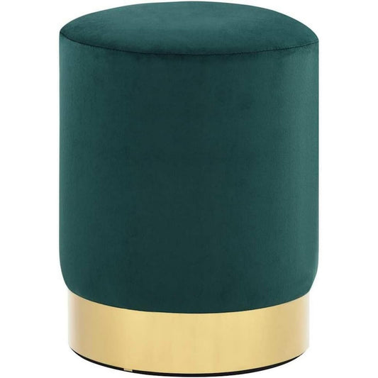 poggiapiedi verde velluto per letto morbido