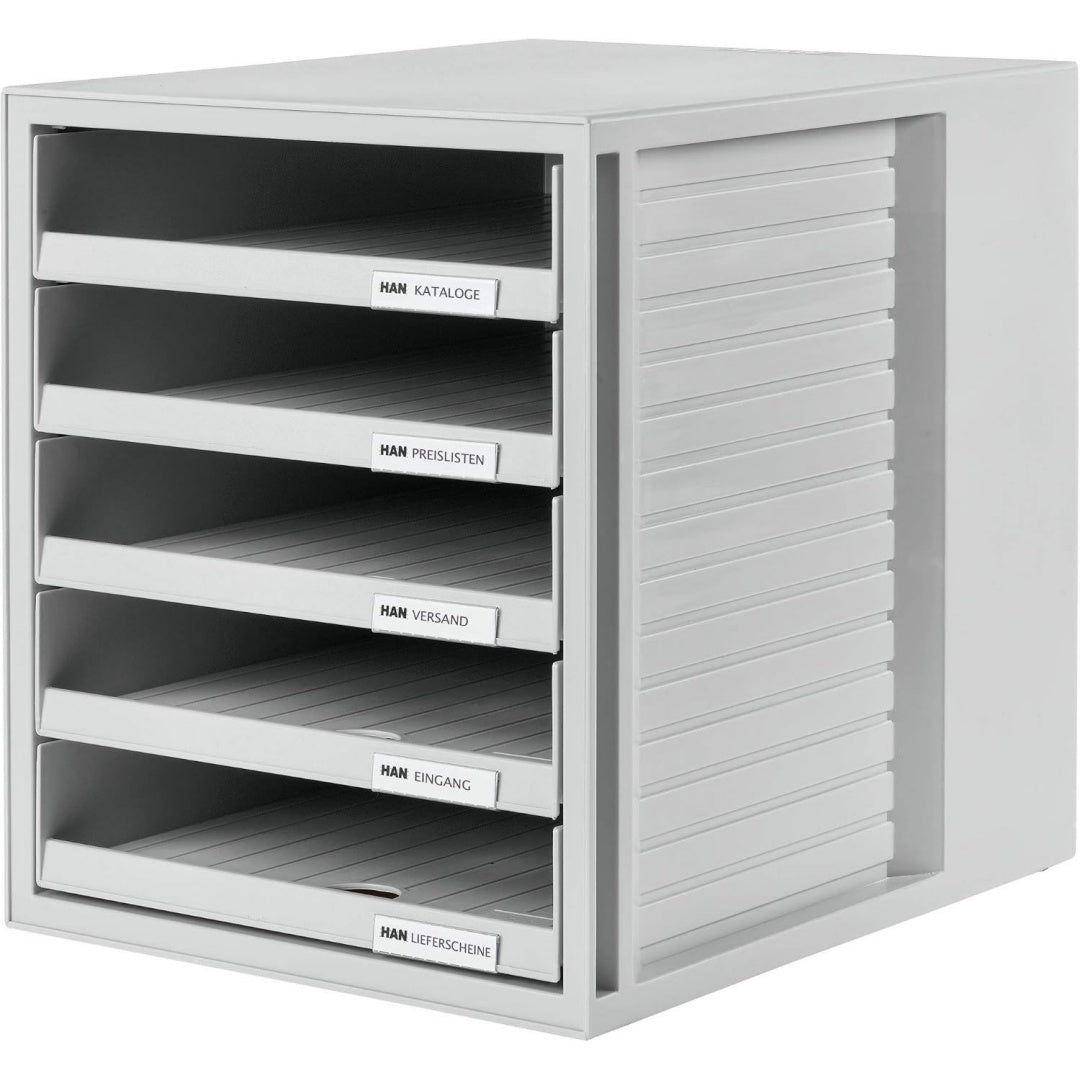 cassetti grigio per ufficio con