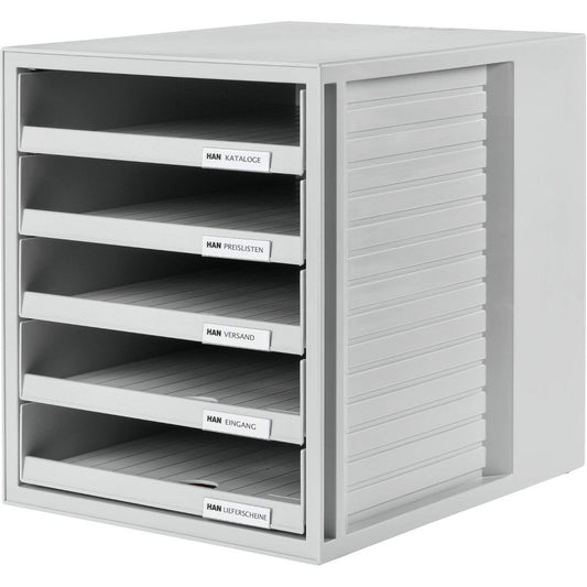 cassetti grigio per ufficio con