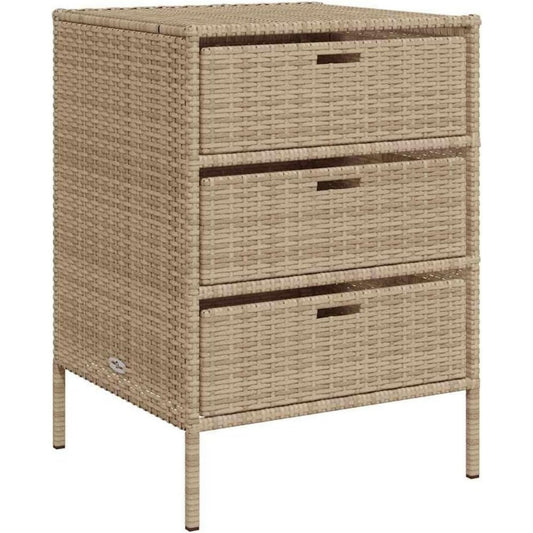 Armadio con cassetti beige
