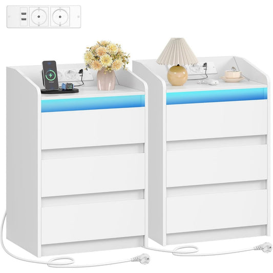 comodini bianco per letto regolabile 1